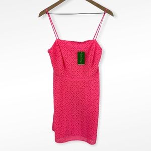 Lilly Pulitzer Neon Pink Lace Jennilee Dress NWT